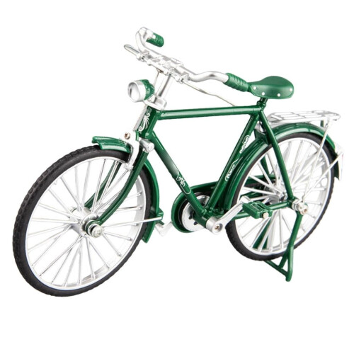 Retro cykelmodelornament - legering og gummi, 19 cm