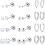 Υποαλλεργικά σκουλαρίκια από χειρουργικό ατσάλι, επιχρυσωμένα με χρυσό 14 1