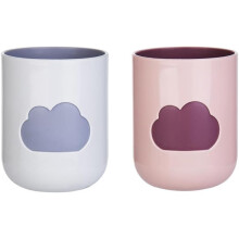Cloud fogkefetartó pohárkészlet, 2 db, 13,5 oz-os PP fürdőszobai poharak