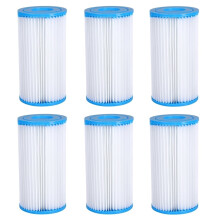 Lot de 6 cartouches filtrantes pour piscine, taille A ou C, compatibles avec les filtres Summer Waves et Easy Set de type A