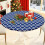 Toalha de mesa redonda elástica de flanela impermeável de 91 a 112 cm (36 a 44 polegadas) 1