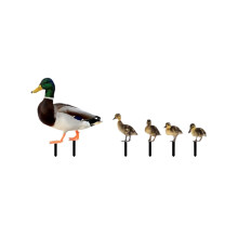 estacas de pato para jardín, tridimensionales, de doble cara, letrero para patio, estacas de pato de metal para jardín, arte para jardín para