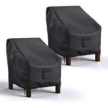 Housses imperméables pour chaises de patio, housses profondes pour fauteuils de jardin, housses robustes pour mobilier de patio et de jardin (36 po