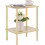 End Table with Solid Wood Legs 2-Tier 1