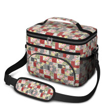 Sac à lunch isotherme à motif floral pour femmes et hommes – Étanche, bandoulière réglable, 25,4 x 17 x 20,3 cm, compatible avec les boîtes