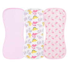 Baby Burp Cloths 3 Pack Burping Cloths for Babies Boys Girls Large 21''X10'' Extra Soft and Absorbent Flowers