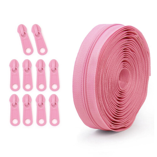 10-Yard-Nylon-Spiralreißverschluss-Set mit 10 Schiebern