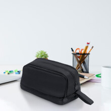 Trousse à crayons couleur unie, grande capacité, 4 compartiments