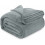Cool Grey Fleece Blanket, Twin Size 1