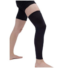 Manica a compressione unisex lunga per gamba, nera