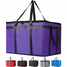 Borsa termica isolante per la consegna di cibo, formato XXL, riutilizzabile.