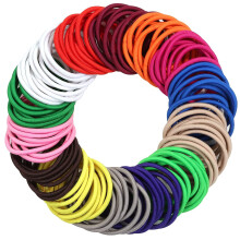 200 elastici per capelli da donna e ragazza, fasce elastiche per capelli, fermacoda, elastici in gomma per capelli spessi, lisci e ricci, multicolore