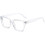 Óculos de grau com armação quadrada grossa clássica e lentes transparentes, sem grau. 1