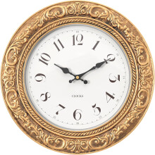 Menterry 12" Antique Gold Vintage Wall Clock, Battery Operated – Compatible with Kitchen, Bedroom, Farmhouse, Bathroom & Offices