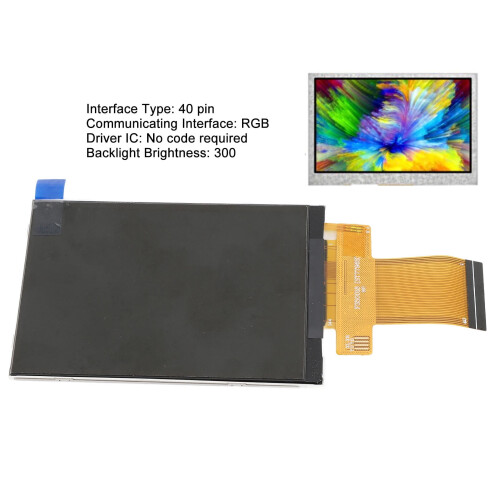 Módulo de tela LCD de 3,5 polegadas, 320x480 RGB, 40 pinos