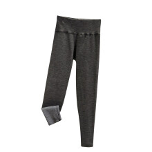 Dame vintervarme bomuldsnatbukser - Slank elastisk talje ensfarvet 7/8 pyjamaslange bukser | M-2XL hyggelige bukser