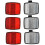3-Pair Cycle Bicycle Bike Light Reflector Rear Front For Handlebar and Saddle Bar 1