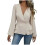 Blazer da donna slim fit con scollo a V, maniche lunghe e orlo a peplo. 1