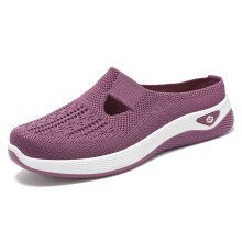 Pantoufles violettes pour femmes Ediodpoh, bout fermé, talon plat, confortables pour un usage quotidien et extérieur – Pointure 7