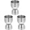 3Pièces Jigger Barman Argenté Précise Outil Mixeur 3