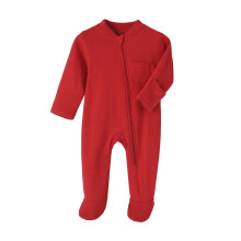 Kids Solid Color Bodysuit Round Neck Long Sleeve Casual Daily Wear Onesie Outfit for Infants 3-18 Months(Red,12 Months)