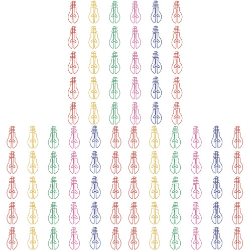 90Pièces Clips Notes Ampoule Couleur Assortie Pour École Et Maison 1