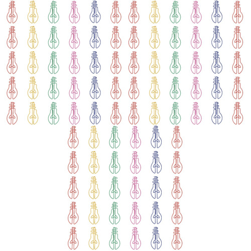 90Pièces Clips Notes Ampoule Couleur Assortie Pour École Et Maison 2
