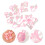 200Pièces Boucles Clip Rose Cadeau Idéal Pour Petites 8