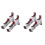 4Pièces Support Double Alliage Aluminium Fixation Murale 2
