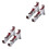 4Pièces Support Double Alliage Aluminium Fixation Murale 3