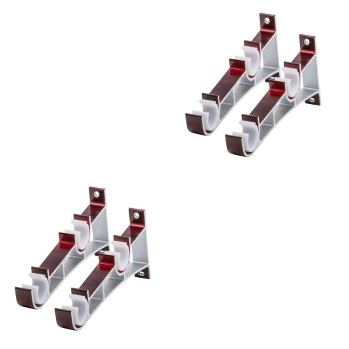 4Pièces Support Double Alliage Aluminium Fixation Murale 2
