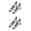 4Pièces Support Double Alliage Aluminium Fixation Murale 5