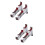 4Pièces Support Double Alliage Aluminium Fixation Murale 7