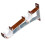 4Pièces Support Double Alliage Aluminium Fixation Murale 10