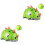 2Pièces Casques Enfants Verts, Coque , Ajustable 50-54Cm 2