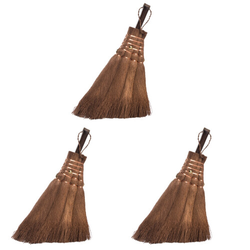 3Pièces Mini Balais Naturels Bois Pour Nettoyage Restreint 1