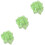 3Pièces Organza Vert Clair À Cordon, Pochettes , Cadeaux 5
