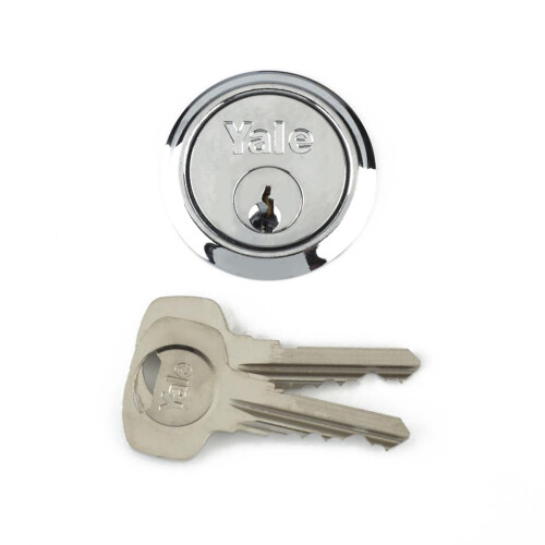 Yale (One Size, Satin Chrome) Yale Replacement Rim Cylinder Lock