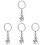 4Pièces Porte- Pendentif Argenté Forme Dent Pour 2