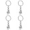 4Pièces Porte- Pendentif Argenté Forme Dent Pour 5