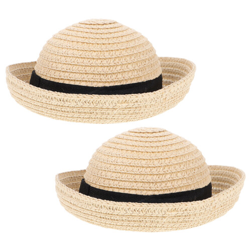 10Pièces Mini Chapeaux En Beige Pour Poupées Accessoires Mode 1