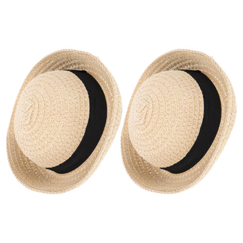 10Pièces Mini Chapeaux En Beige Pour Poupées Accessoires Mode 2