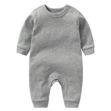 lulshou Baby Bodysuits Long Sleeve Soft Cotton Onesies for Newborn Infant, Solid Color Romper with Round Neck, Everyday Outfit for Baby Boy & Girl