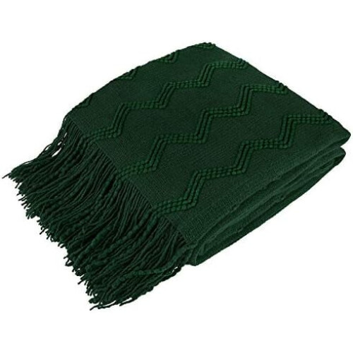 Light Grey Herringbone Throw Blanket 50x60