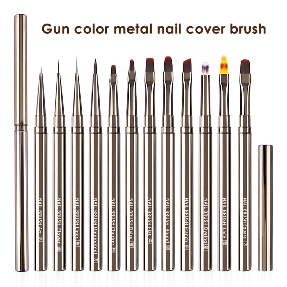 Nail Art Brush Set â Soft Non-Shedding Bristles, 12-Piece