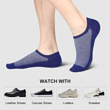 No Show Socks Men, Low Cut Ankle Short Casual Cotton Socks with Non Slip Grips 6-10/11-13