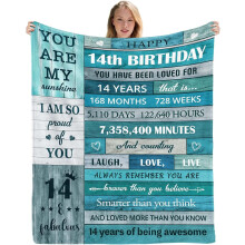 Decke zum 14. Geburtstag, 60 x 50 Zoll