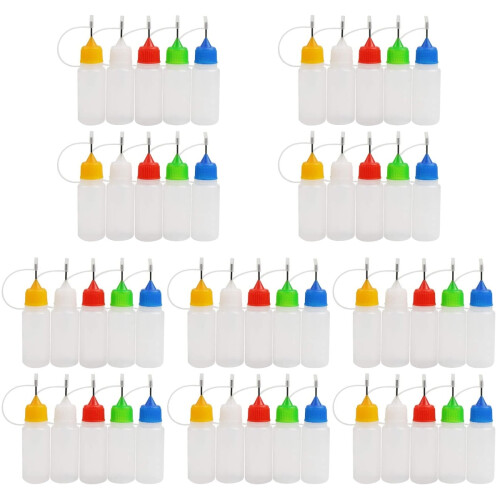 50Pièces Bouteilles Squeeze Colle Précise Pointe Fine Pour Travaux 1