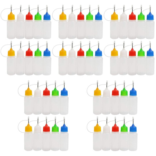 50Pièces Bouteilles Squeeze Colle Précise Pointe Fine Pour Travaux 2