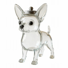 Recipiente de vidrio hermético para aperitivos MOQIN con forma de perro (1 unidad)